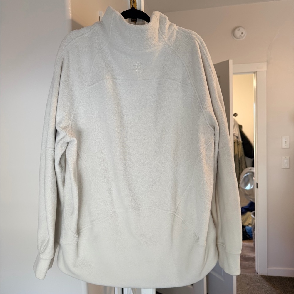 Lululemon Funnel Neck Cream Pullover (Gold Zip) - Picture 5 of 6